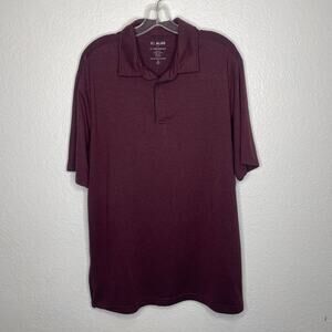 01. Algo Mens Shirt Size XL Burgundy 01. Performance Polo Short Sleeve